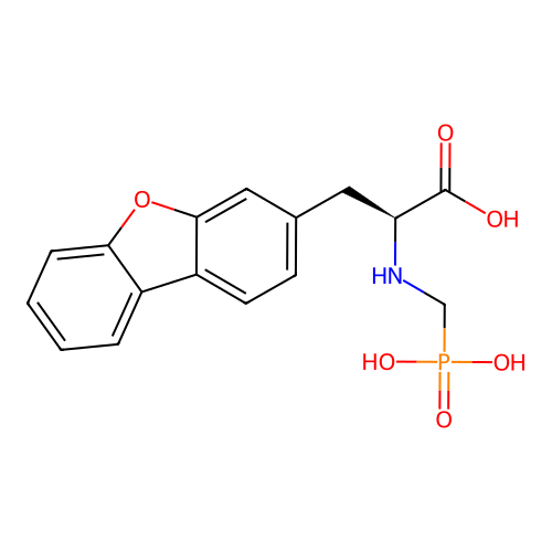 (2S)-3-dibenzofuran-3-yl-2-(phosphonomethylamino)propanoic Acid structure