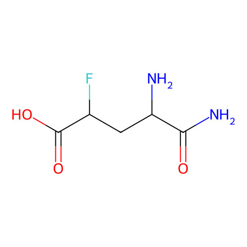 4,5-Diamino-2-fluoro-5-oxopentanoic acid structure
