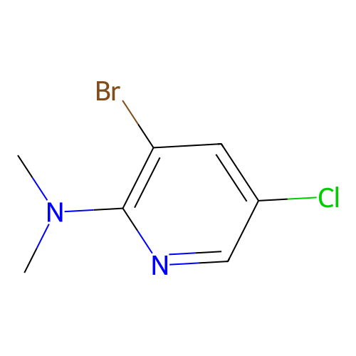 3-bromo-5-chloro-N,N-dimethylpyridin-2-amine structure