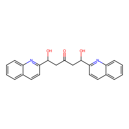 1,5-Dihydroxy-1,5-di(quinolin-2-yl)pentan-3-one structure