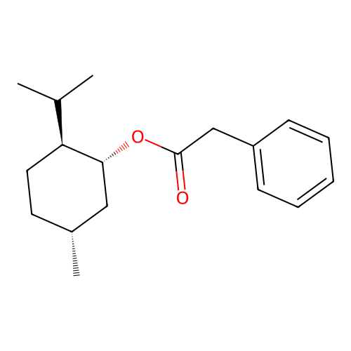 (-)-Menthyl phenylacetate structure