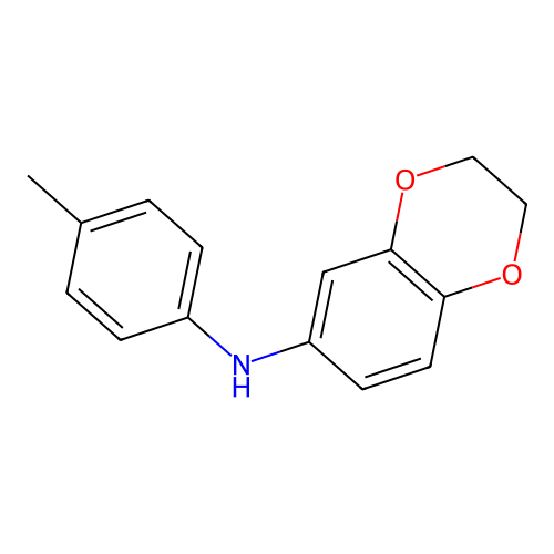 N-(4-methylphenyl)-2,3-dihydro-1,4-benzodioxin-6-amine structure