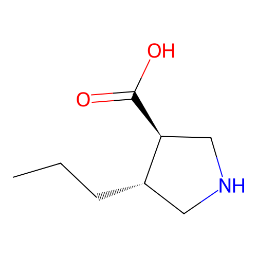 (3R,4R)-4-Propylpyrrolidine-3-carboxylic acid structure