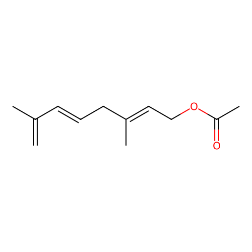 [(2E,5E)-3,7-dimethylocta-2,5,7-trienyl] acetate structure