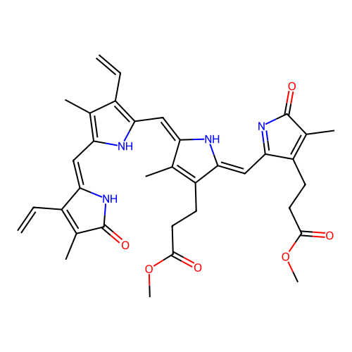 Biliverdin ixdelta dimethyl ester structure