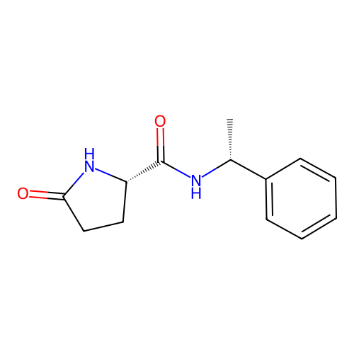 (2S)-5-oxo-N-[(1R)-1-phenylethyl]pyrrolidine-2-carboxamide structure