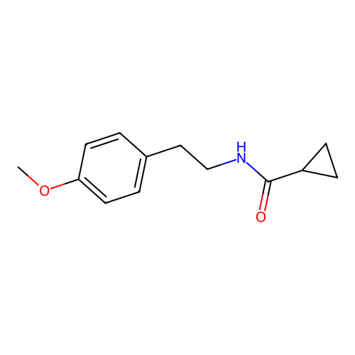 N-[2-(4-methoxyphenyl)ethyl]cyclopropanecarboxamide structure