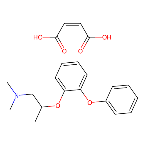 Phenetole, beta-dimethylamino-alpha-methyl-o-phenoxy-, maleate structure