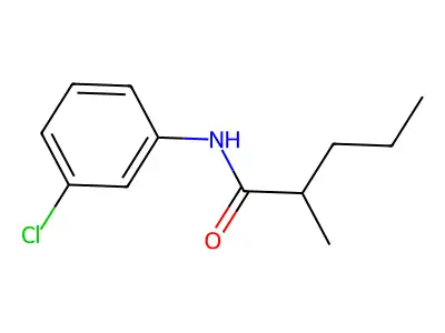N-(3-chlorophenyl)-2-methylpentanamide structure