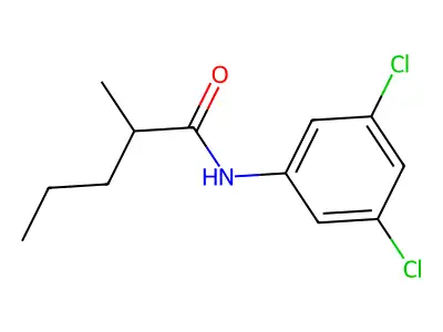 N-(3,5-dichlorophenyl)-2-methylpentanamide structure