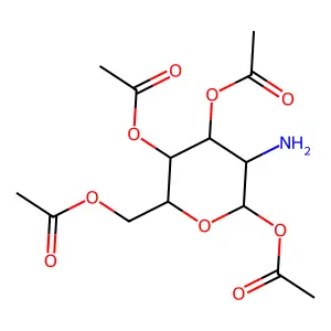 beta-Glucosamine, tetraacetate, hydrochloride structure