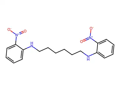2-nitro-N-{6-[(2-nitrophenyl)amino]hexyl}aniline structure