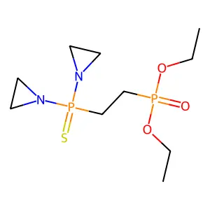 Phosphonic acid, (2-(bis(1-aziridinyl)phosphinothioyl)ethyl)-, diethyl ester structure