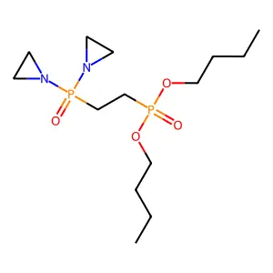 Phosphonic acid, (2-(bis(1-aziridinyl)phosphinyl)ethyl)-, dibutyl ester structure