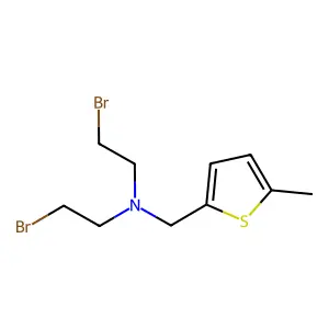 N,N-双(2-溴乙基)-5-甲基-2-噻吩甲胺 structure