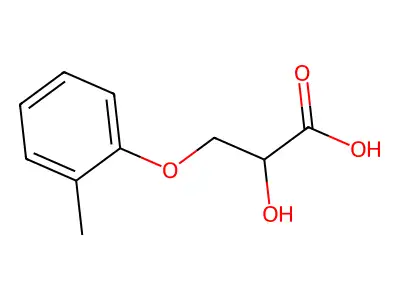 2-Hydroxy-3-(2-methylphenoxy)propanoic acid structure
