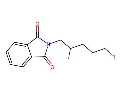 1H-Isoindole-1,3(2H)-dione, 2-(2,5-diiodopentyl)- structure