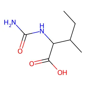 (2S,3S)-2-(carbamoylamino)-3-methylpentanoic acid structure
