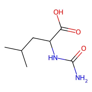 (2S)-2-(carbamoylamino)-4-methylpentanoic acid structure