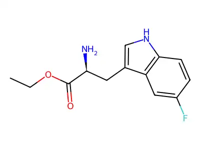 ethyl 2-amino-3-(5-fluoro-1H-indol-3-yl)propanoate structure