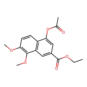 Ethyl 4-acetyloxy-7,8-dimethoxynaphthalene-2-carboxylate structure