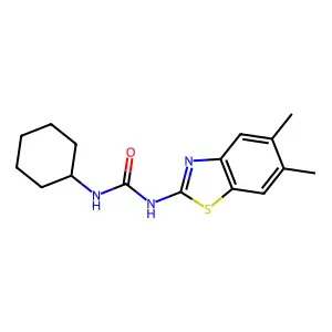 1-Cyclohexyl-3-(5,6-dimethyl-1,3-benzothiazol-2-yl)urea structure
