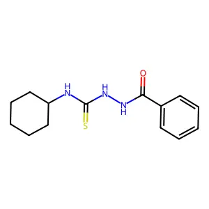 2-benzoyl-N-cyclohexylhydrazinecarbothioamide structure