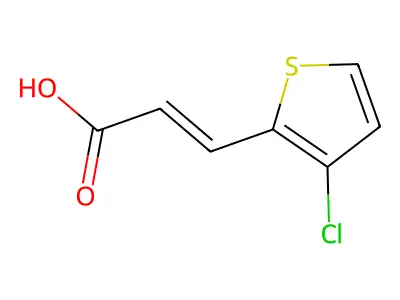 (2E)-3-(3-Chlorothiophen-2-YL)prop-2-enoic acid structure