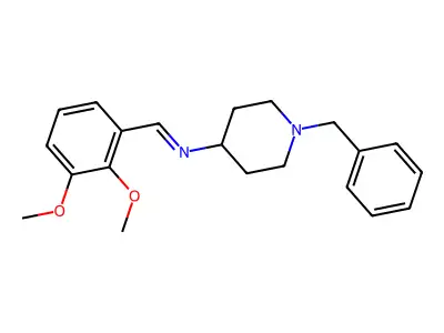 N-(1-benzylpiperidin-4-yl)-1-(2,3-dimethoxyphenyl)methanimine structure
