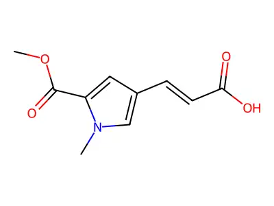 3-[5-(methoxycarbonyl)-1-methyl-1H-pyrrol-3-yl]acrylic acid structure