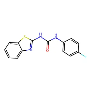 1-Benzothiazol-2-yl-3-(4-fluoro-phenyl)-urea structure