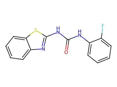 1-(2-Benzothiazolyl)-3-(2-fluorophenyl)urea structure