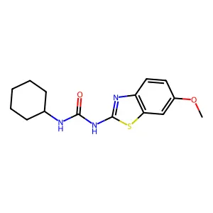 1-Cyclohexyl-3-(6-methoxy-1,3-benzothiazol-2-yl)urea structure