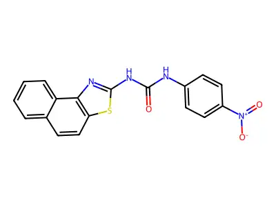1-Benzo[e][1,3]benzothiazol-2-yl-3-(4-nitrophenyl)urea structure