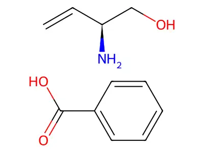 (2S)-2-aminobut-3-en-1-ol;benzoic acid structure