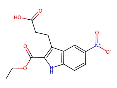 2-(Ethoxycarbonyl)-5-nitro-1H-indole-3-propanoic acid structure