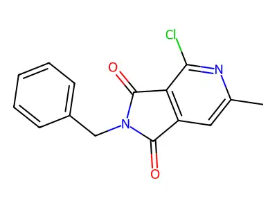 2-benzyl-4-chloro-6-methyl-2,3-dihydro-1H-pyrrolo[3,4-c]pyridine-1,3-dione structure