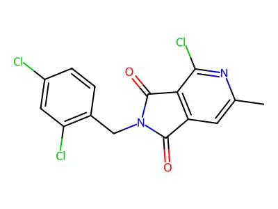 4-chloro-2-(2,4-dichlorobenzyl)-6-methyl-2,3-dihydro-1H-pyrrolo[3,4-c]pyridine-1,3-dione structure