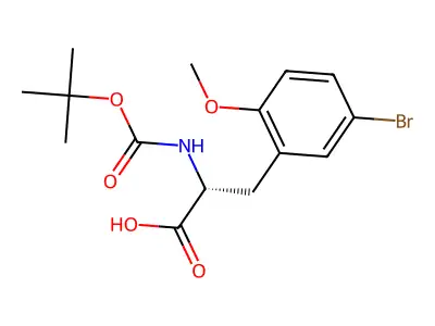 Boc-5-bromo-2-methoxy-D-phenylalanine structure