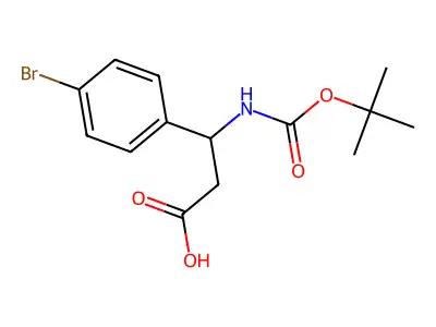 (2S)-3-(4-bromophenyl)-2-{[(tert-butoxy)carbonyl]amino}propanoic acid structure