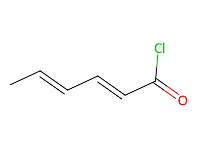(2E,4E)-hexa-2,4-dienoyl chloride structure