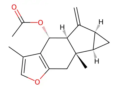 Linderene acetate structure