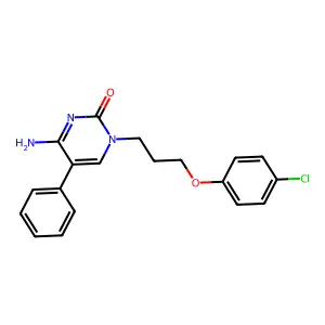 4-Amino-1-[3-(4-chlorophenoxy)propyl]-5-phenylpyrimidin-2-one structure