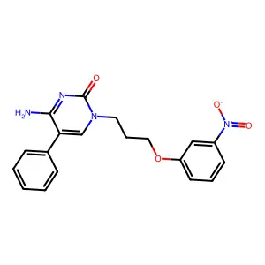 4-Amino-1-[3-(3-nitrophenoxy)propyl]-5-phenylpyrimidin-2-one structure
