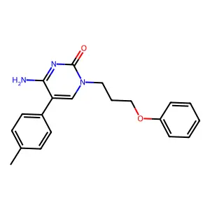 4-Amino-5-(4-methylphenyl)-1-(3-phenoxypropyl)pyrimidin-2-one structure