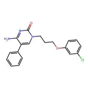 4-Amino-1-[3-(3-chlorophenoxy)propyl]-5-phenylpyrimidin-2-one structure