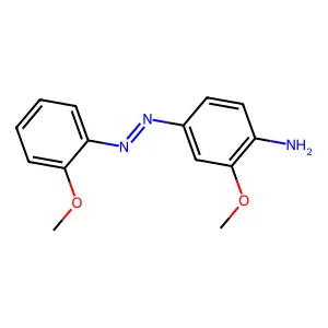 Benzenamine, 2-methoxy-4-[2-(2-methoxyphenyl)diazenyl]- structure