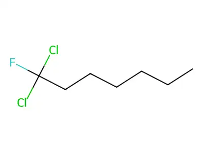 1,1-Dichloro-1-fluoroheptane structure