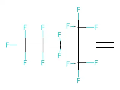 1H-Tridecafluoro-3,3-dimethylhex-1-yne structure