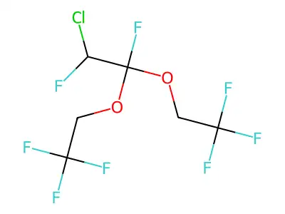 2-Chloro-1,2-difluoro-1,1-bis(2,2,2-trifluoroethoxy)ethane structure